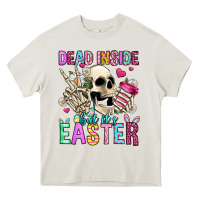 Cream dead inside but it's easter Heavy Core Tee - Jasminsmagicworld