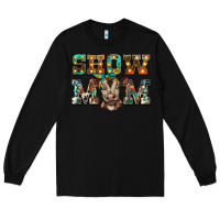 Black show mom brown calf Long Sleeve Tee - BarkalooDesign