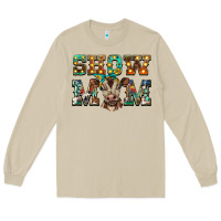 Mushroom show mom brown calf Long Sleeve Tee - BarkalooDesign