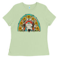 Matcha scottish white calf  rainbow Ladies Tee - BarkalooDesign