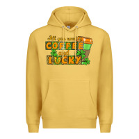 Antique Gold All you need is coffee and lucky Premium Hoodie - CowGirlArtShop