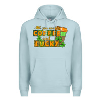 Blue Mist All you need is coffee and lucky Premium Hoodie - CowGirlArtShop