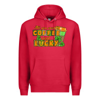 Cardinal All you need is coffee and lucky Premium Hoodie - CowGirlArtShop
