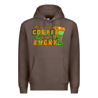 Coffee All you need is coffee and lucky Premium Hoodie - CowGirlArtShop