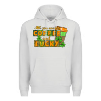 Dove Grey All you need is coffee and lucky Premium Hoodie - CowGirlArtShop