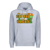 Heather Grey All you need is coffee and lucky Premium Hoodie - CowGirlArtShop