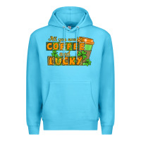 Ocean Blue All you need is coffee and lucky Premium Hoodie - CowGirlArtShop