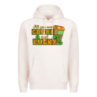 Pale Pink All you need is coffee and lucky Premium Hoodie - CowGirlArtShop