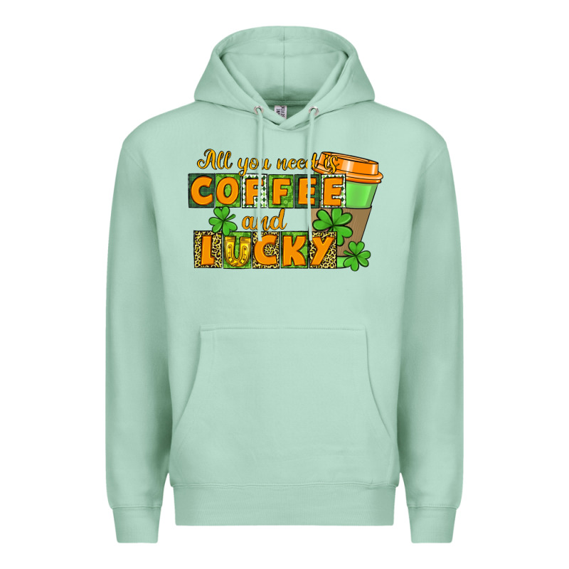 All You Need Is Coffee And Lucky Premium Hoodie by CowGirlArtShop | Teevron