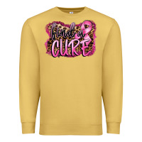 Antique Gold find a cure Premium Sweatshirt - FaDigitalArtStudio