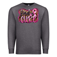 Charcoal Heather find a cure Premium Sweatshirt - FaDigitalArtStudio