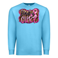 Ocean Blue find a cure Premium Sweatshirt - FaDigitalArtStudio
