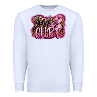 White find a cure Premium Sweatshirt - FaDigitalArtStudio