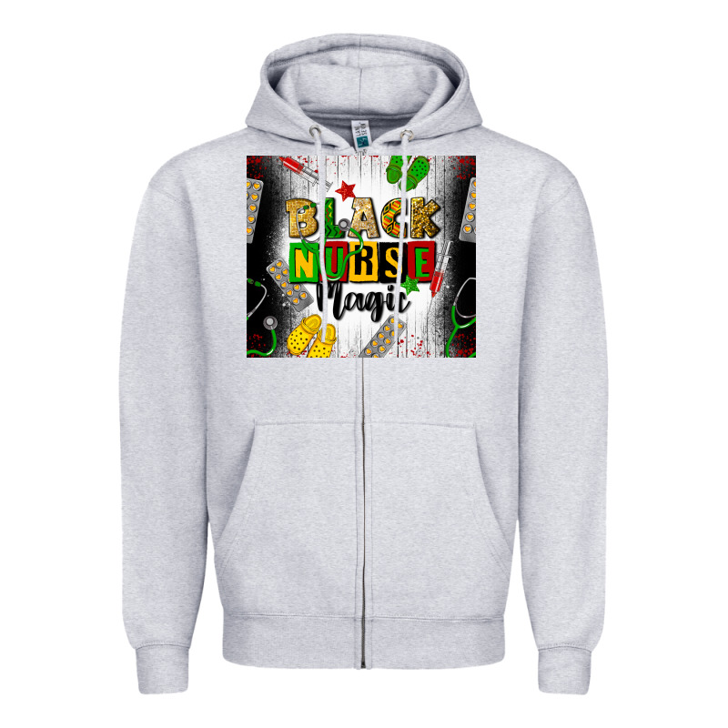 Black Nurse Magic Zipper Hoodie by CowGirlArtShop | Teevron