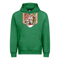 Emerald Christmas Pocket Urban Hoodie - CowhideDigitalArt