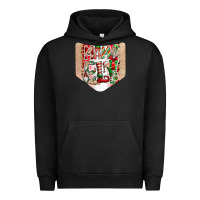 Pigment Black Christmas Pocket Urban Hoodie - CowhideDigitalArt