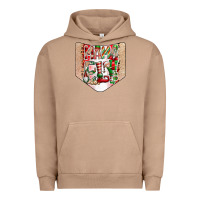 Pigment Burro Christmas Pocket Urban Hoodie - CowhideDigitalArt