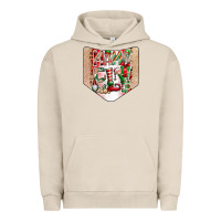 Pigment French Oak Christmas Pocket Urban Hoodie - CowhideDigitalArt