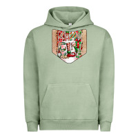 Pigment Oil Green Christmas Pocket Urban Hoodie - CowhideDigitalArt