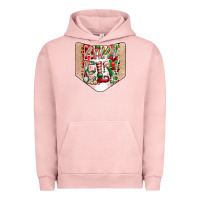 Pigment Salmon Christmas Pocket Urban Hoodie - CowhideDigitalArt