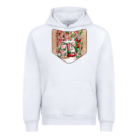 White Christmas Pocket Urban Hoodie - CowhideDigitalArt