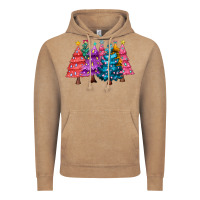 Vintage Coffee christmas trees and lights Vintage Hoodie - MaliasSmallBusiness