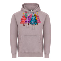 Vintage Zinc christmas trees and lights Vintage Hoodie - MaliasSmallBusiness