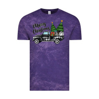 Cloud Purple merry christmas truck Vintage Tee - MaliasSmallBusiness