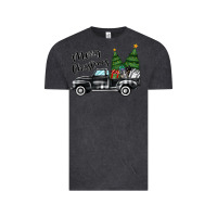 Vintage Black merry christmas truck Vintage Tee - MaliasSmallBusiness