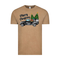 Vintage Coffee merry christmas truck Vintage Tee - MaliasSmallBusiness