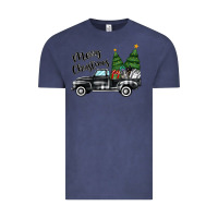 Vintage Denim merry christmas truck Vintage Tee - MaliasSmallBusiness