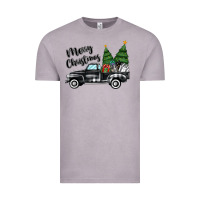 Vintage Zinc merry christmas truck Vintage Tee - MaliasSmallBusiness