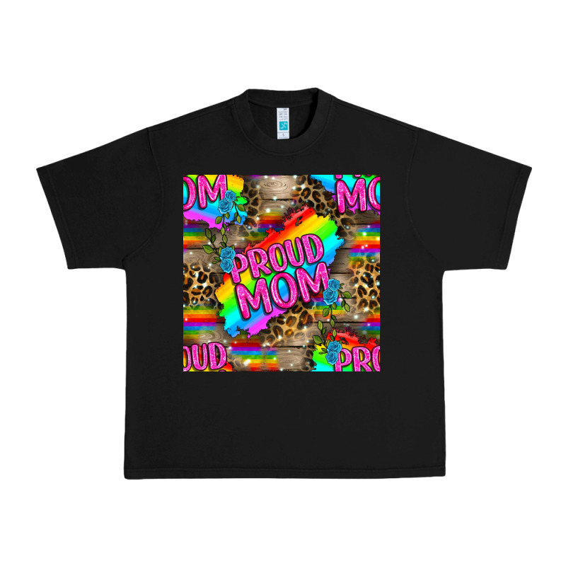 Pride Lgbtq+ Proud Mom With Leoapard Patterns Urban Heavy Tee by BundleAndBundleShop | Teevron