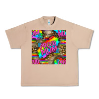 Burro Pride LGBTQ+ Proud Mom With Leoapard Patterns Urban Heavy Tee - BundleAndBundleShop