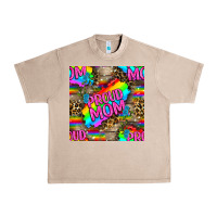 French Oak Pride LGBTQ+ Proud Mom With Leoapard Patterns Urban Heavy Tee - BundleAndBundleShop