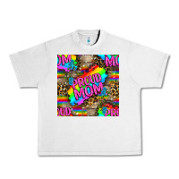 Lunar Rock Pride LGBTQ+ Proud Mom With Leoapard Patterns Urban Heavy Tee - BundleAndBundleShop