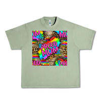 Oil Green Pride LGBTQ+ Proud Mom With Leoapard Patterns Urban Heavy Tee - BundleAndBundleShop