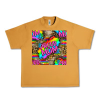 Peanut Butter Pride LGBTQ+ Proud Mom With Leoapard Patterns Urban Heavy Tee - BundleAndBundleShop