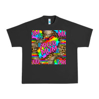 Pigment Black Pride LGBTQ+ Proud Mom With Leoapard Patterns Urban Heavy Tee - BundleAndBundleShop