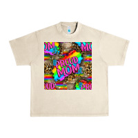 Sandshell Pride LGBTQ+ Proud Mom With Leoapard Patterns Urban Heavy Tee - BundleAndBundleShop