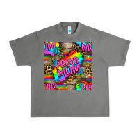 Tornado Pride LGBTQ+ Proud Mom With Leoapard Patterns Urban Heavy Tee - BundleAndBundleShop