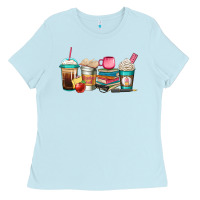 Baby Blue teacher fuel coffee cups Ladies Tee - Jasminsmagicworld