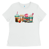 White teacher fuel coffee cups Ladies Tee - Jasminsmagicworld