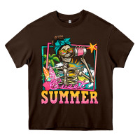 Chocolate Brown sweet summer skeleton Heavy Core Tee - Jasminsmagicworld