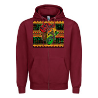 Burgundy black history is world history Zipper Hoodie - CowGirlArtShop