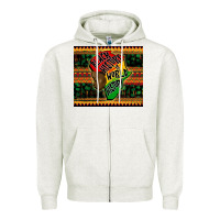 Oatmeal Heather black history is world history Zipper Hoodie - CowGirlArtShop