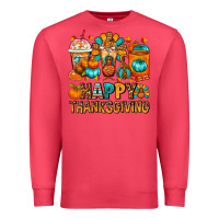 Cardinal Happy Thanksgiving Coffee Cups Premium Sweatshirt - FaDigitalArtStudio