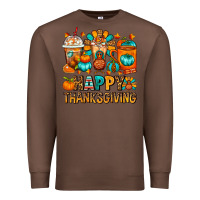 Chestnut Happy Thanksgiving Coffee Cups Premium Sweatshirt - FaDigitalArtStudio