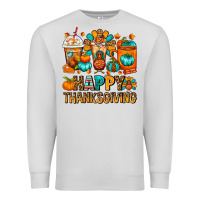 Dove Grey Happy Thanksgiving Coffee Cups Premium Sweatshirt - FaDigitalArtStudio