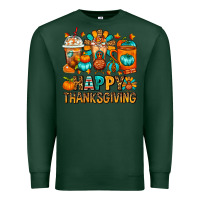 Sports Green Happy Thanksgiving Coffee Cups Premium Sweatshirt - FaDigitalArtStudio